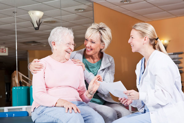 patient talking to doctor